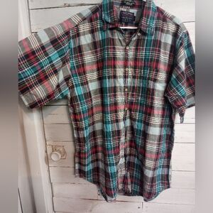 Vintage Club House Members Only Size 1XT Colorful Button-Up 90's Grunge Skater.